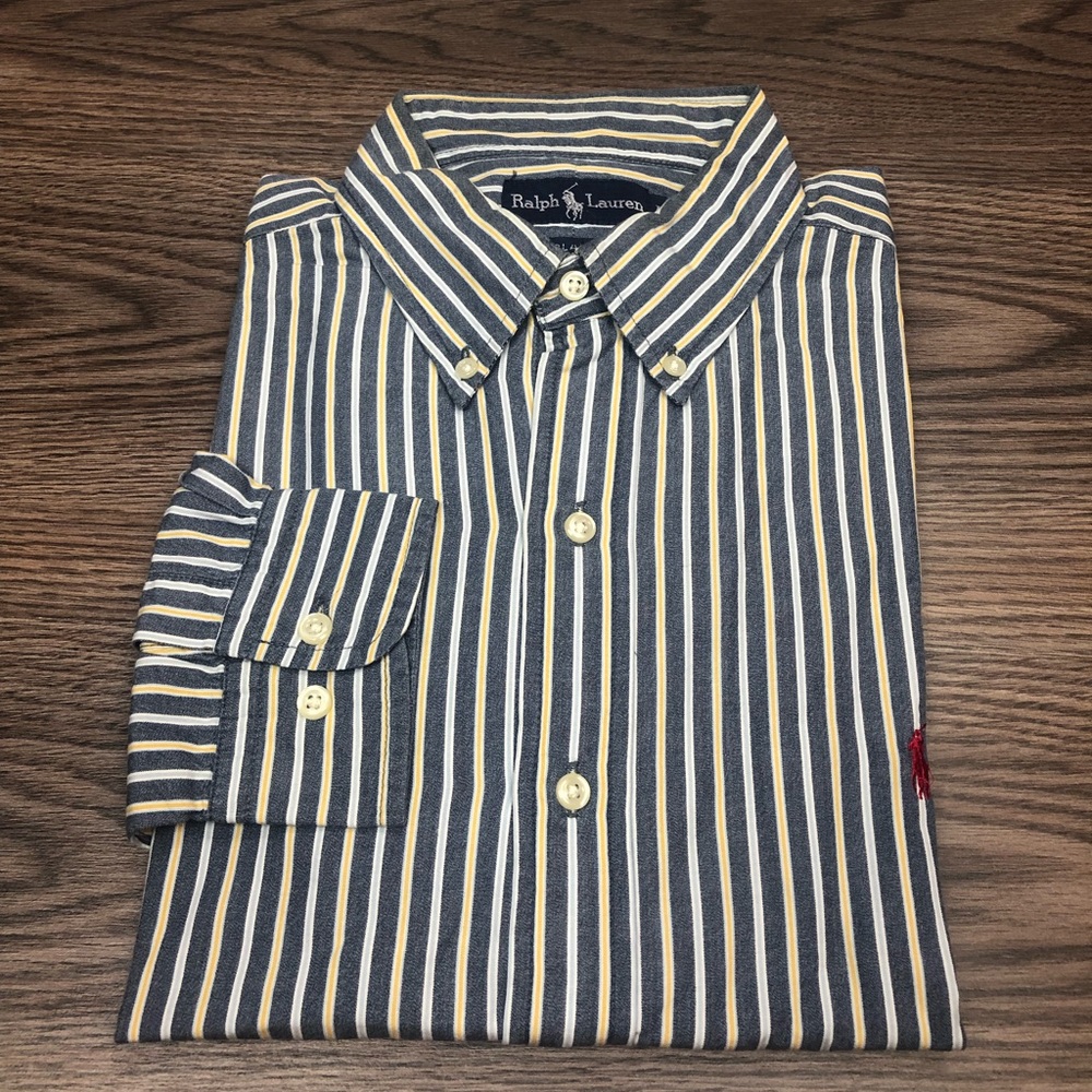 Ralph Lauren Men's Blue Striped Shirt